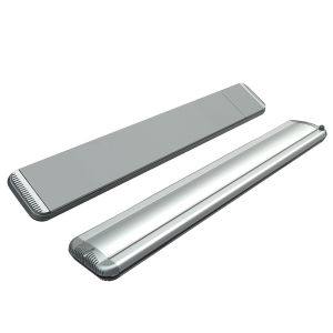 Mo-El Heatstrip 1500 Watt terrasverwarming / winkelverwarming / loodsverwarming Hot-Top Zilver met dimmer