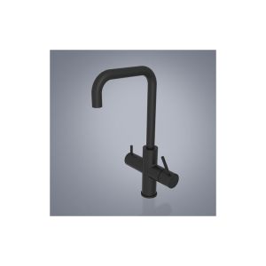 Ace ZWART 3 in 1 kokend water kraan C-uitloop Met boiler: 4,4L inclusief mengventiel en S12 waterontharder