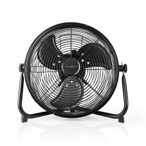 Vloerventilator | 30 cm | Stepless Fan Speed | Kantelbaar | Oplaadbaar | USB-A | Zwart