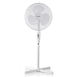 Staande Ventilator | Diameter: 40 cm | 3 Snelheden | Zwenkfunctie | 45 W | Verstelbare hoogte | Wit