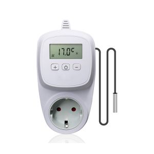 plugin thermostaat pompschakelaar TC500 GS met randaarde of penaarde, externe en ruimte sensor