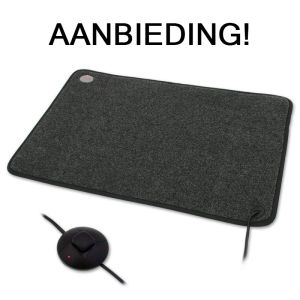 thermo verwarmingstapijt, warme voetenmat met voetschakelaar 85 Watt  40x60cm