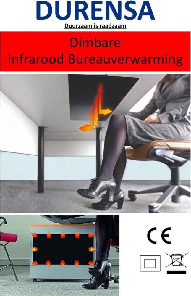 Groene achtergrond waterbestendig extract Dimbare verwarmer onder het bureau (infrarood)
