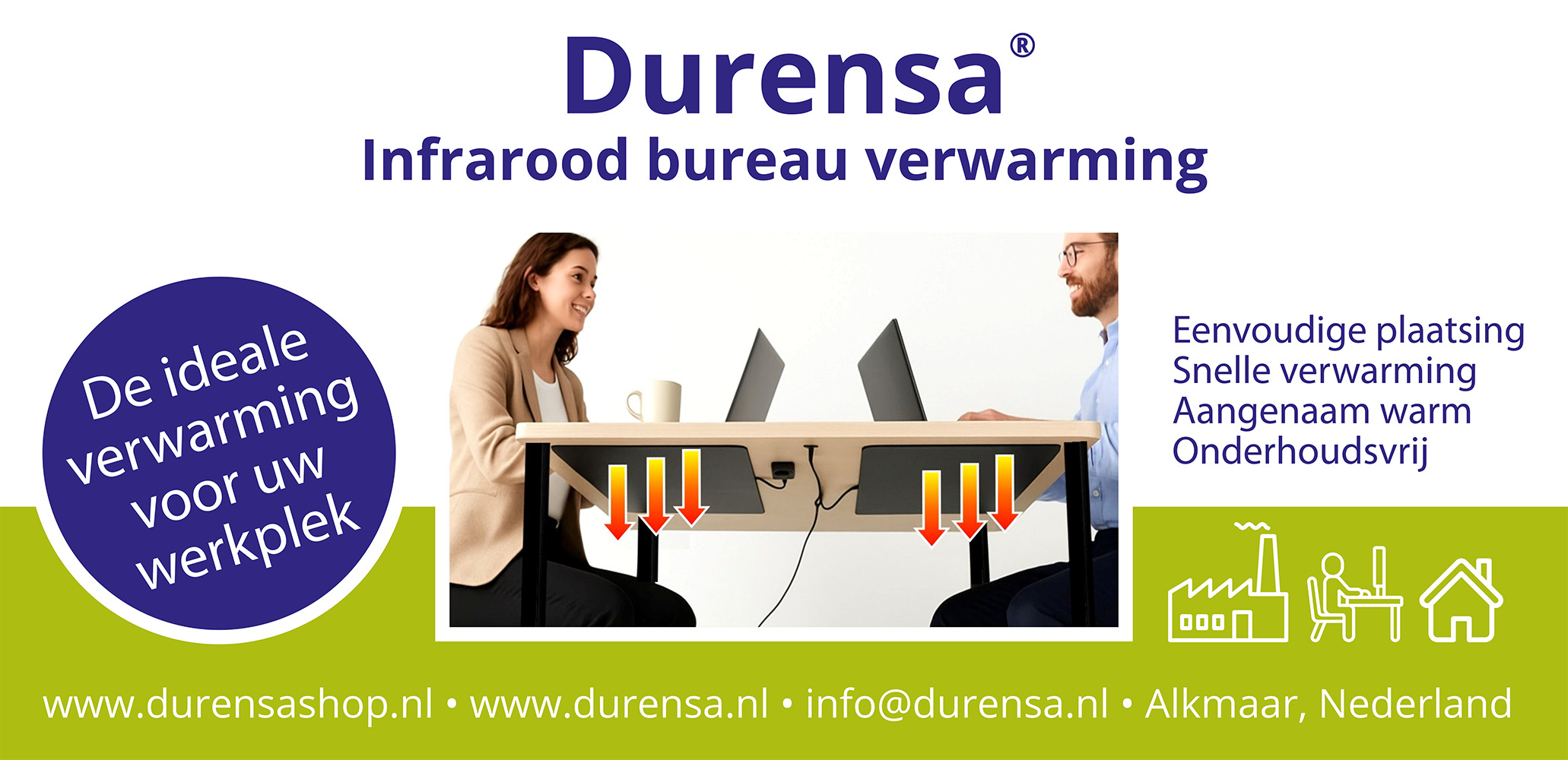 Infrarood bureau verwarmer